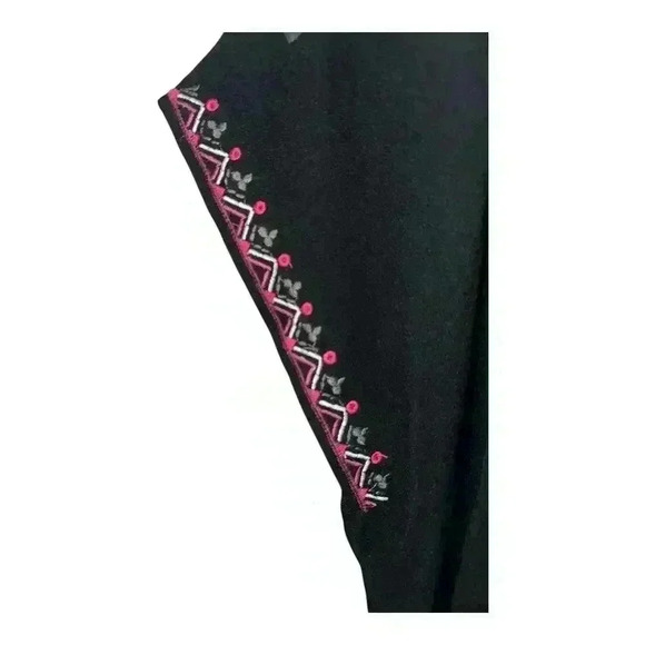 Anthropologie Sanctuary Black Embroidered Kimono, One Size - Picture 4 of 6